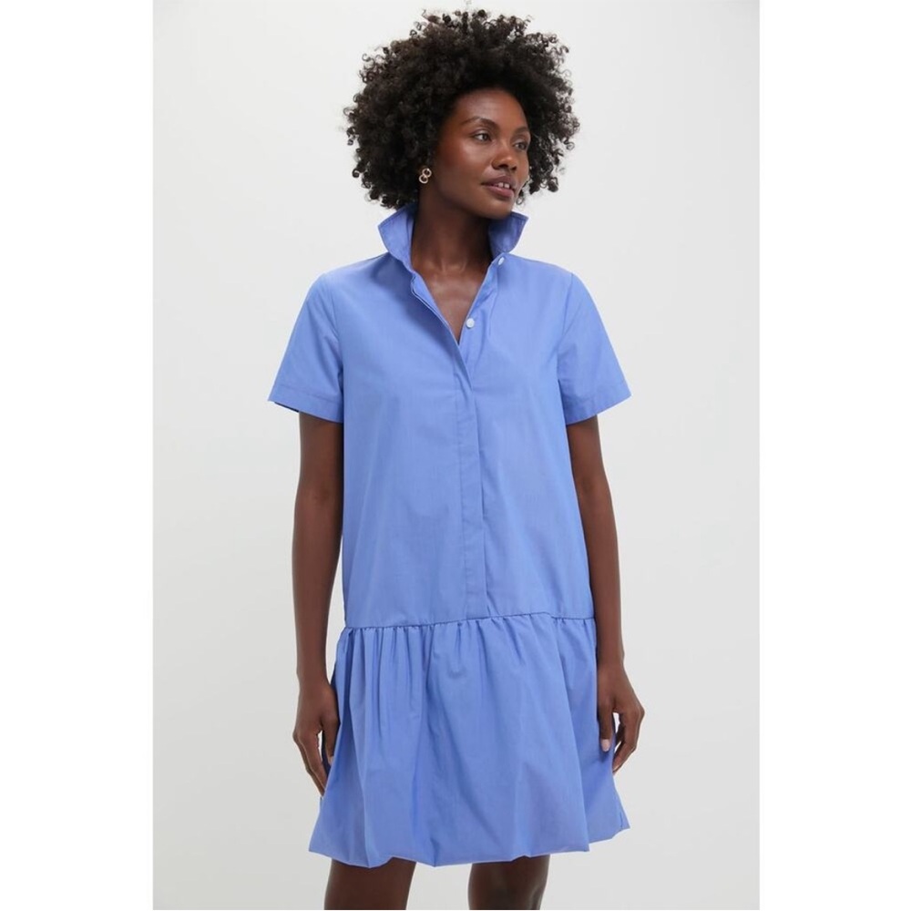 Tuckernuck Sail Blue Martine Bubble Mini Dress SIZE large NWT